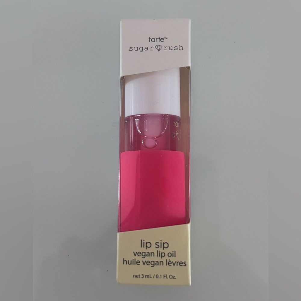 TARTE: CHERRY SLUSH Sugar Rush Lip Sip Vegan Lip Oil Gloss